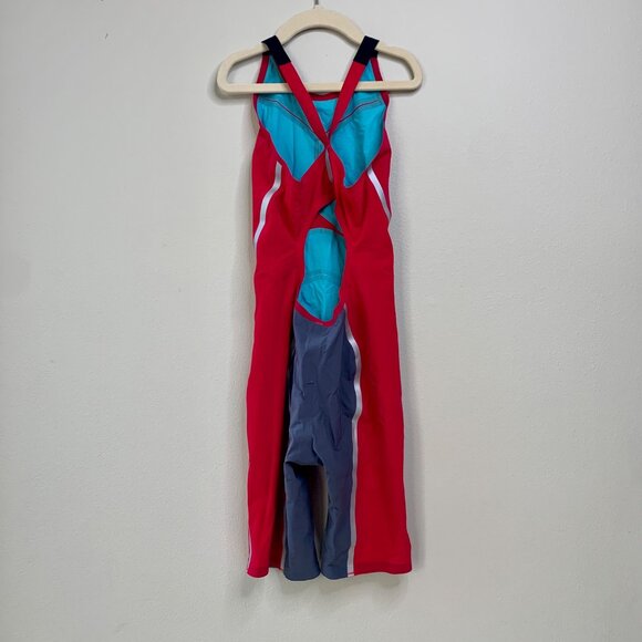 VICI A3 Performance Tech Swimsuit Womens 26 135-170lbs Red Racing Triathlon Suit - Picture 2 of 10